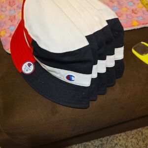 Champion Red, White, and Black Bucket Hat